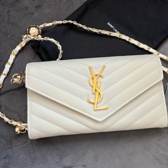 Crema YSL cassandre flap wallet on chain - Picture 1 of 12